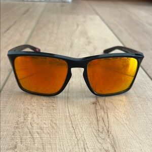 Oakley Black Sunglasses with Orange Lenses
